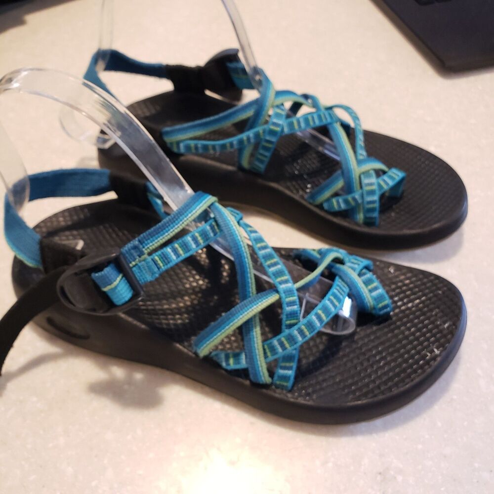 Chaco ZX2 Yampa River Vibram Women’s Blue/Green Strappy Athletic Sandals Size 8W